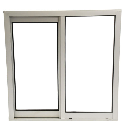 Ventana de Aluminio 1 1-1/2" 0.60 x 0.60 Natural Mate Vidrio Satinado