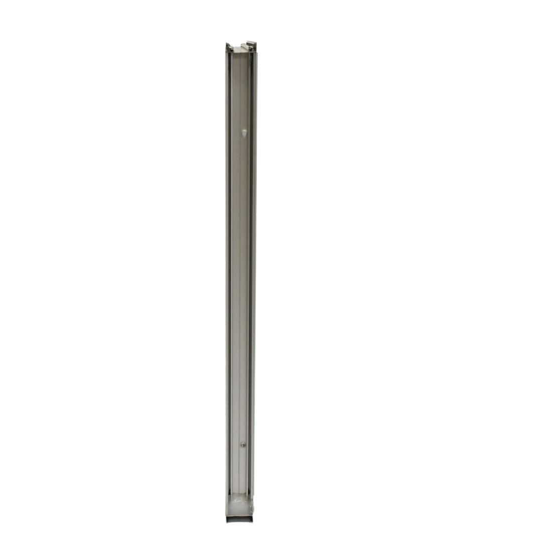Ventana de Aluminio 1 1-1/2" 0.60 x 0.30 Natural Mate Vidrio Satinado