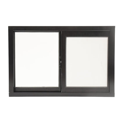 Ventana de Aluminio 2" 0.60 x 0.40 Chocolate Vidrio Satinado