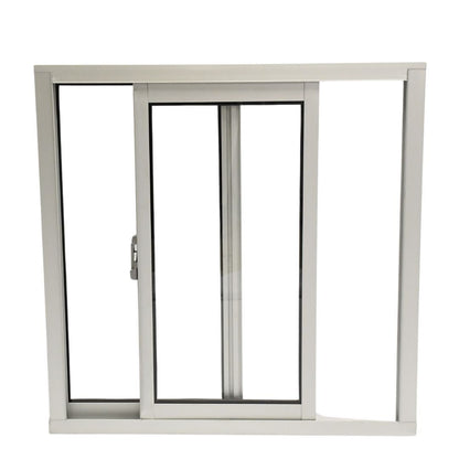 Ventana de Aluminio 1 1 - 1/2" 0.60 x 0.60 Natural Mate Vidrio Satinado - Ventanas Doveli