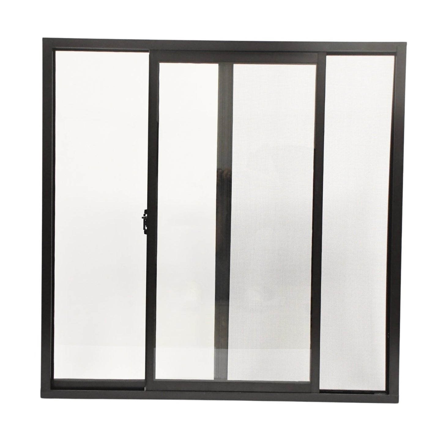 Ventanas de Aluminio 2" 1.00 x 1.00 Chocolate - Ventanas Doveli