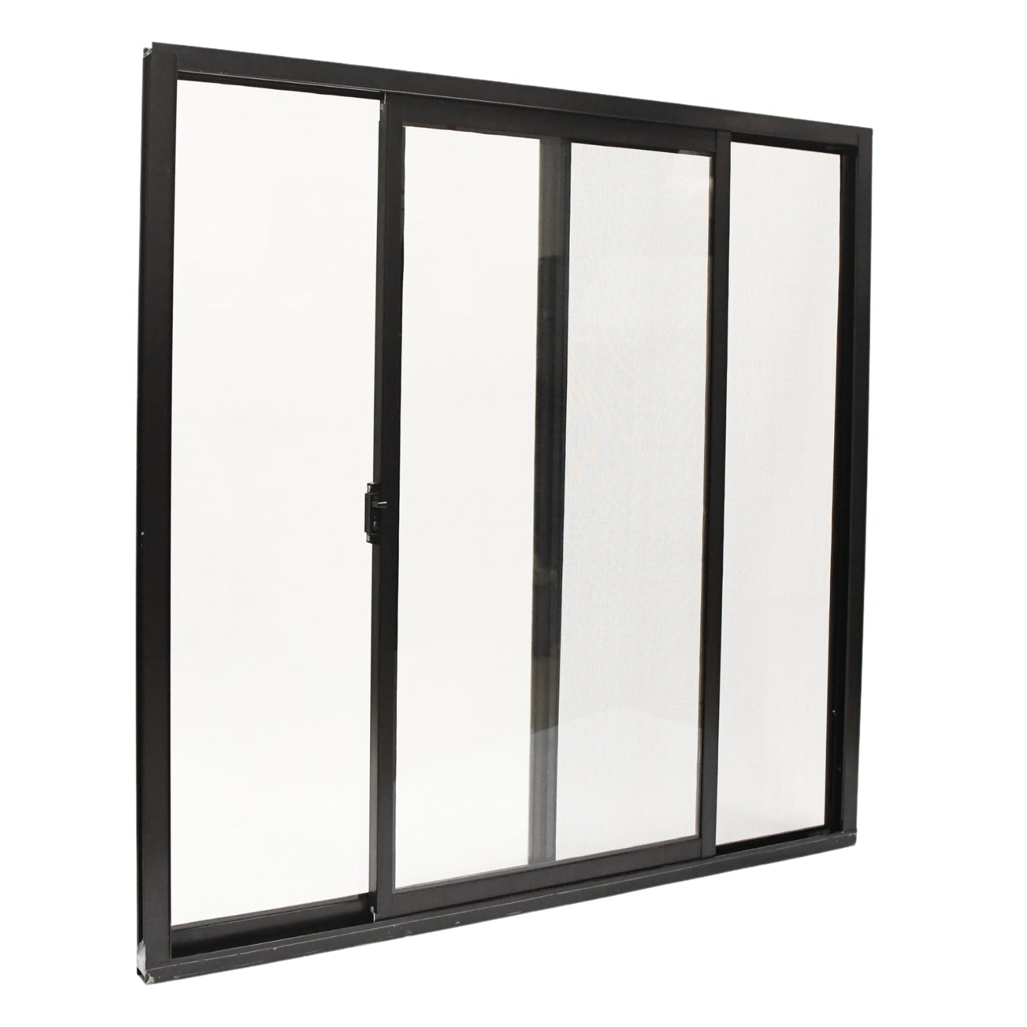 Ventanas de Aluminio 2" 1.00 x 1.00 Chocolate - Ventanas Doveli