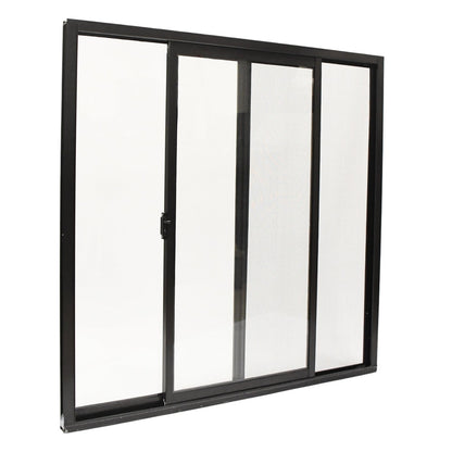 Ventanas de Aluminio 2" 1.00 x 1.00 Chocolate - Ventanas Doveli